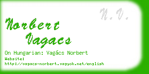 norbert vagacs business card